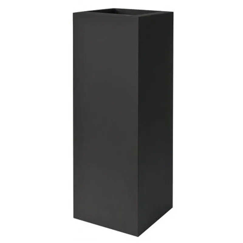 Euro3plast - Fioriera quadrata kube tower vaso alto 30X30 h 90 - nero perla nero perla