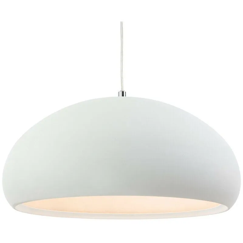 Firstlight Costa - Sospensione a soffitto a cupola a 1 luce bianco sabbia ruvida, E27