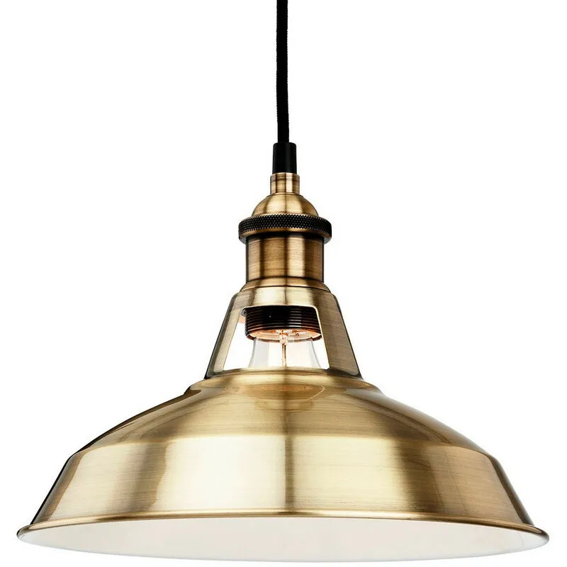 Firstlight Products - Firstlight Albany - Sospensione a soffitto a cupola a 1 luce in ottone antico, E27