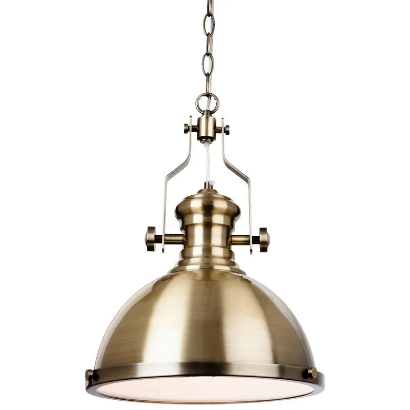 Firstlight Products - Firstlight Albion - Sospensione a soffitto a cupola a 1 luce in ottone antico, E27