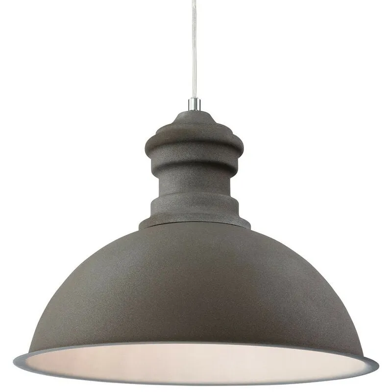 Firstlight Aztec - Sospensione a soffitto a cupola a 1 luce cemento sabbia ruvida, E27