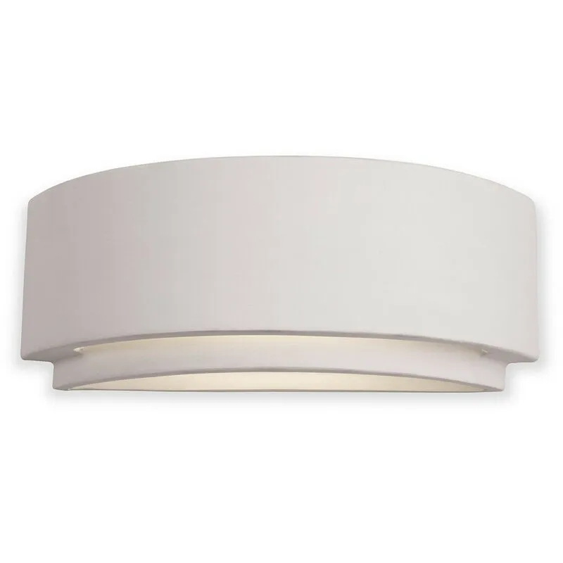 Firstlight Ceramic - Applique in gesso per interni a 1 luce - 100W non smaltata, E27