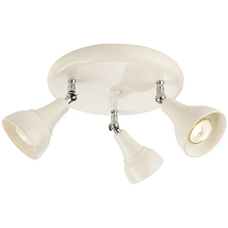 Firstlight Country - 3 faretti luminosi Flush Cream, GU10