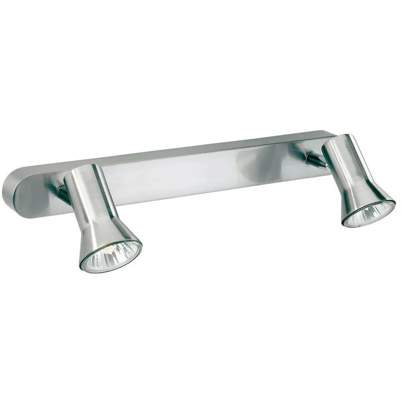 Firstlight Magnum - 2 Faretti Luce Bar Light Acciaio Spazzolato, GU10