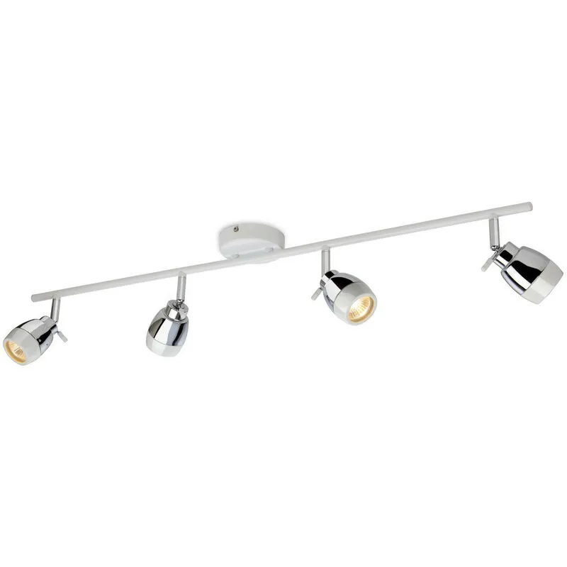 Firstlight Marine - 4 Faretti Luce Bar Plafoniera Bagno Bianco, Cromo IP44, GU10