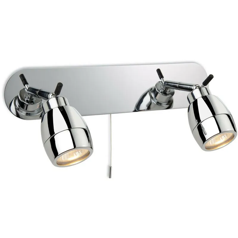 Firstlight Products - Firstlight Marine - Plafoniera per bagno con 2 faretti a barra, cromata IP44, GU10