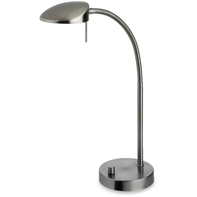 Firstlight Milan - Lampada da tavolo a led 1 luce in acciaio satinato