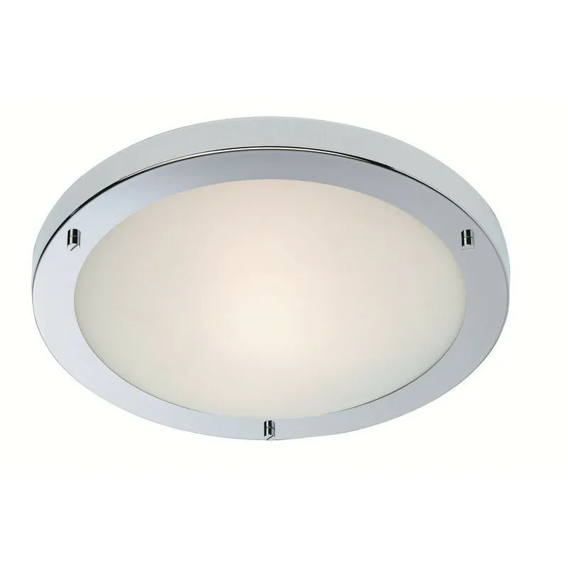 Firstlight Rondo - Plafoniera a led 24 luci a filo Cromo, Vetro Opalino IP44