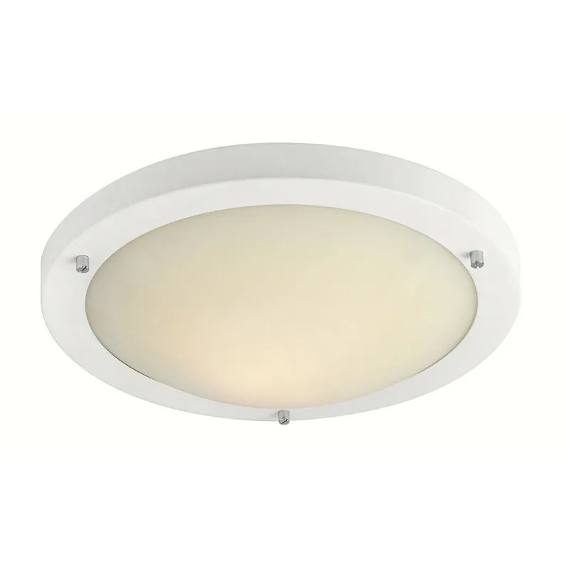 Firstlight Rondo - Plafoniera LED 24 luci filo bianco opaco, vetro opalino IP44