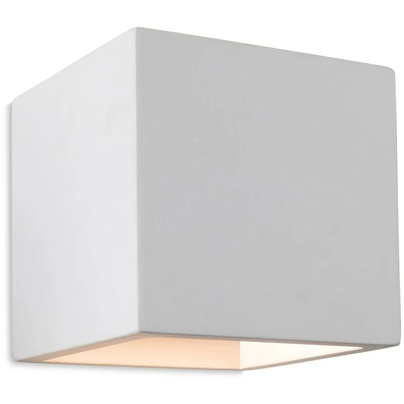 Firstlight Troy - Applique da interni a 1 luce in gesso bianco, G9