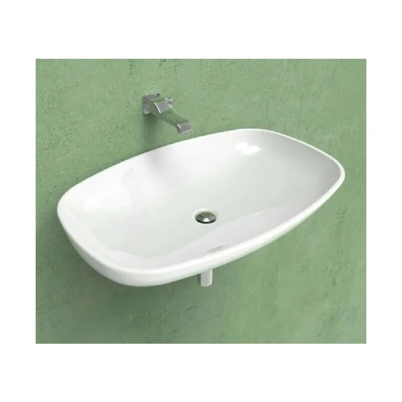 Flaminia - nuda lavabo 85 cm. sospeso o da appoggio bianco senza troppopieno 5080