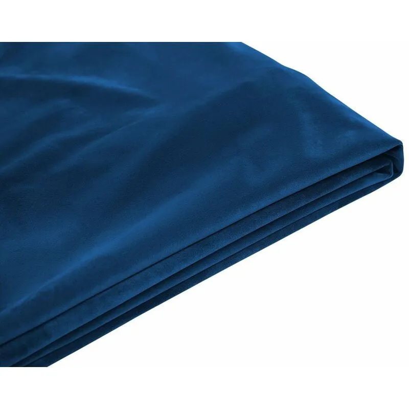 Beliani - Fodera per Letto in Velluto Blu Scuro Rimovibile e Lavabile 160 x 200 cm Fitou