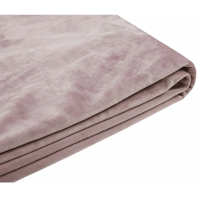 Fodera per Letto in Velluto Rosa Rimovibile e Lavabile 180 x 200 cm Fitou