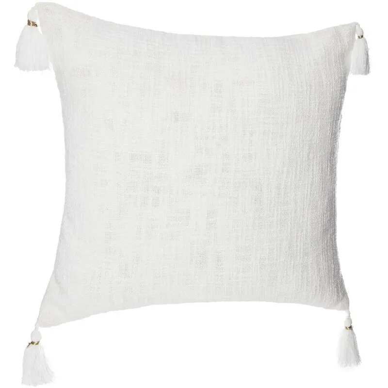 Atmosphera - Copricuscino slub bianco 40x40cm - fodera per cuscino bianca, cotone, dimensioni l. 40 x l. 40 cm créateur d'intérieur - Bianco