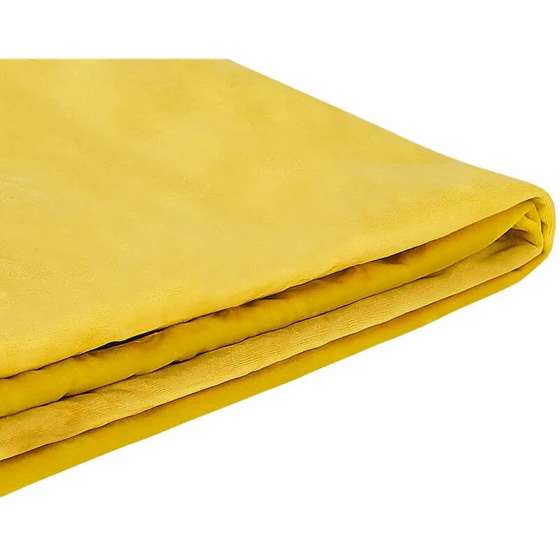 Fodera per Letto in Velluto Giallo Rimovibile e Lavabile 180 x 200 cm Fitou