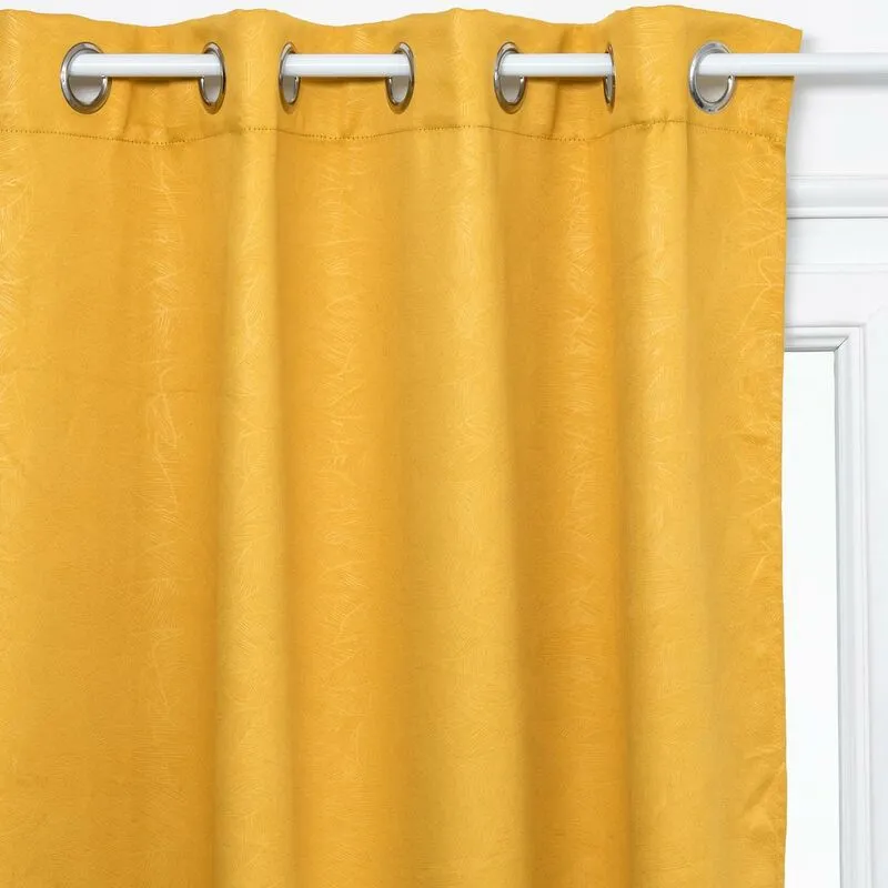 Tenda oscurante feuilles giallo senape 140x260cm Atmosphera créateur d'intérieur - Ocra