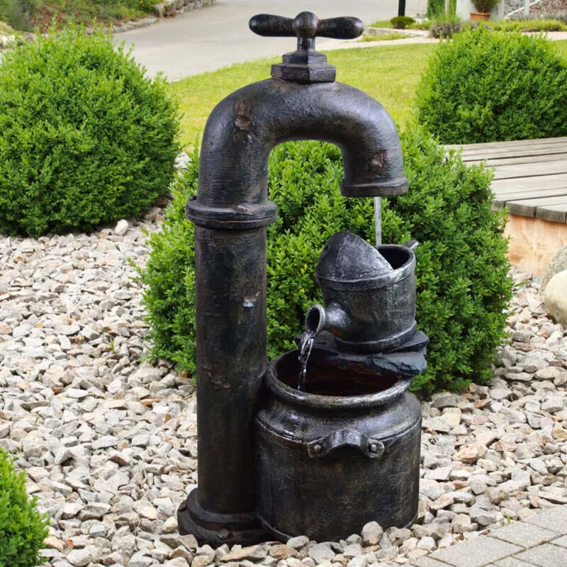 Brocca per pompa da terrazza con effetto antico in rame a cascata con fontana a molla all'aperto