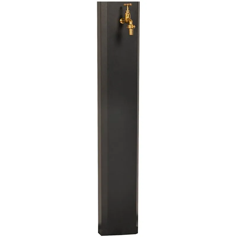 Giordanoshop - Fontana da Giardino Design a Colonna Ovale Rubinetto in Ottone Senza Base Antracite