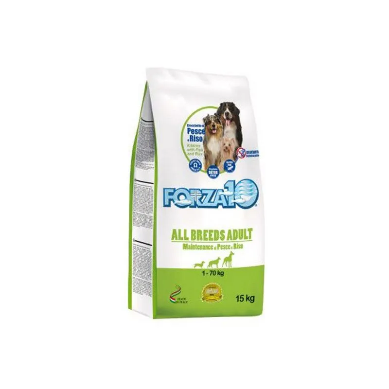 Sanypet Forza 10 - Forza 10 all breeds adult maintenance al pesce e riso kg 12,5