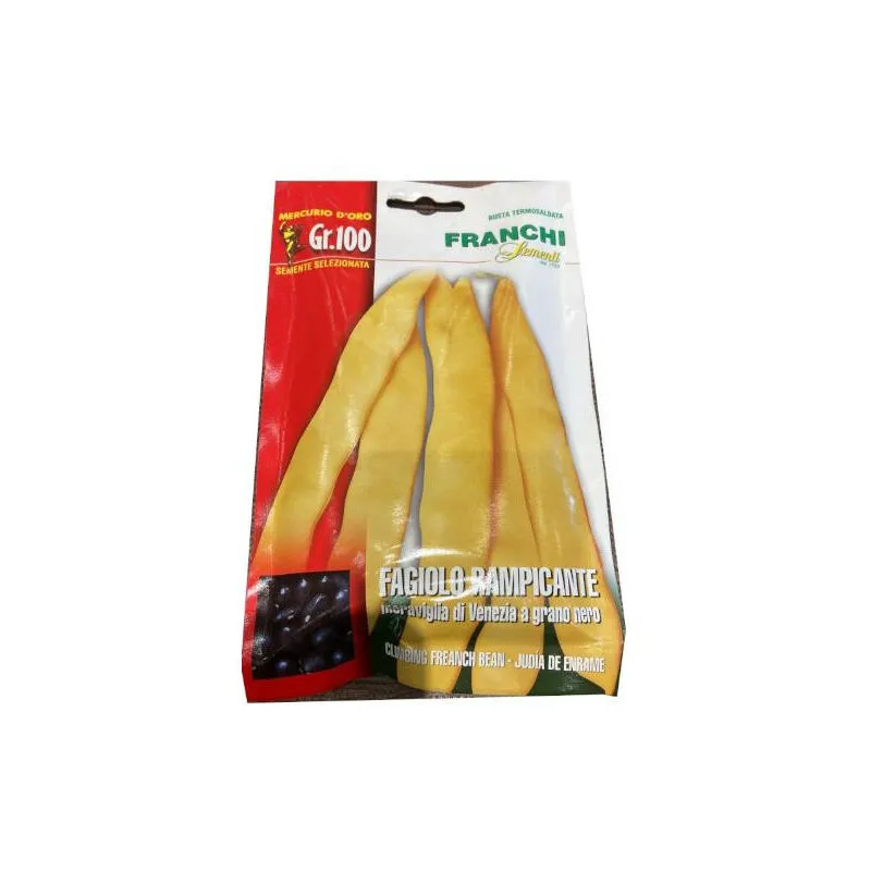 Franchi sementi - Semi fagiolo rampicante meraviglia venezia grano nero 100 gr