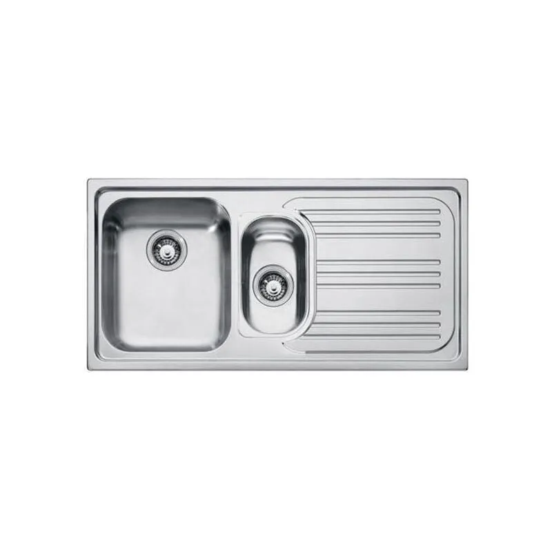 Lavello da cucina 2 vasche a sinistra ad incasso 100x50 cm acciaio inox modello rrx 651 radar 101.0053.244 franke