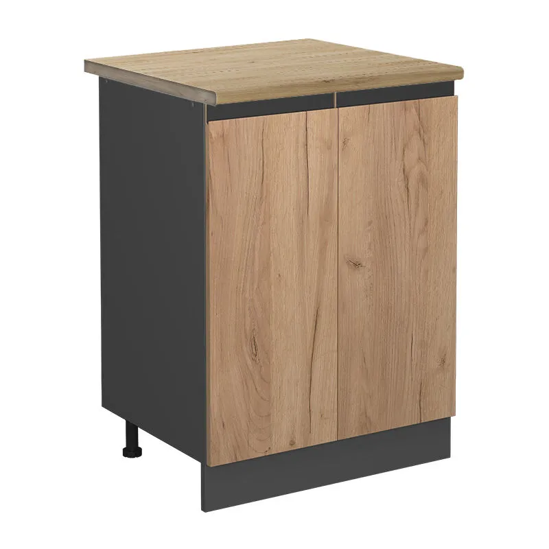 Mobiletto base cucina R-Line, Quercia dorata, 60 cm , pl Rovere 