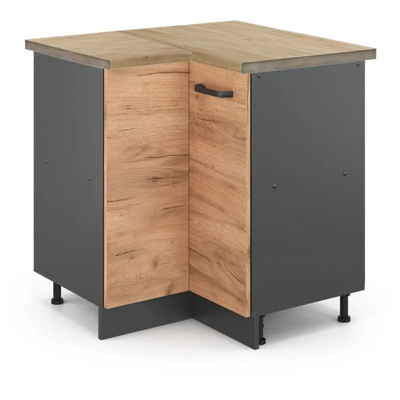 Mobile ad angolo cucina R-Line, Quercia dorata, 75.6 cm , pl Rovere 