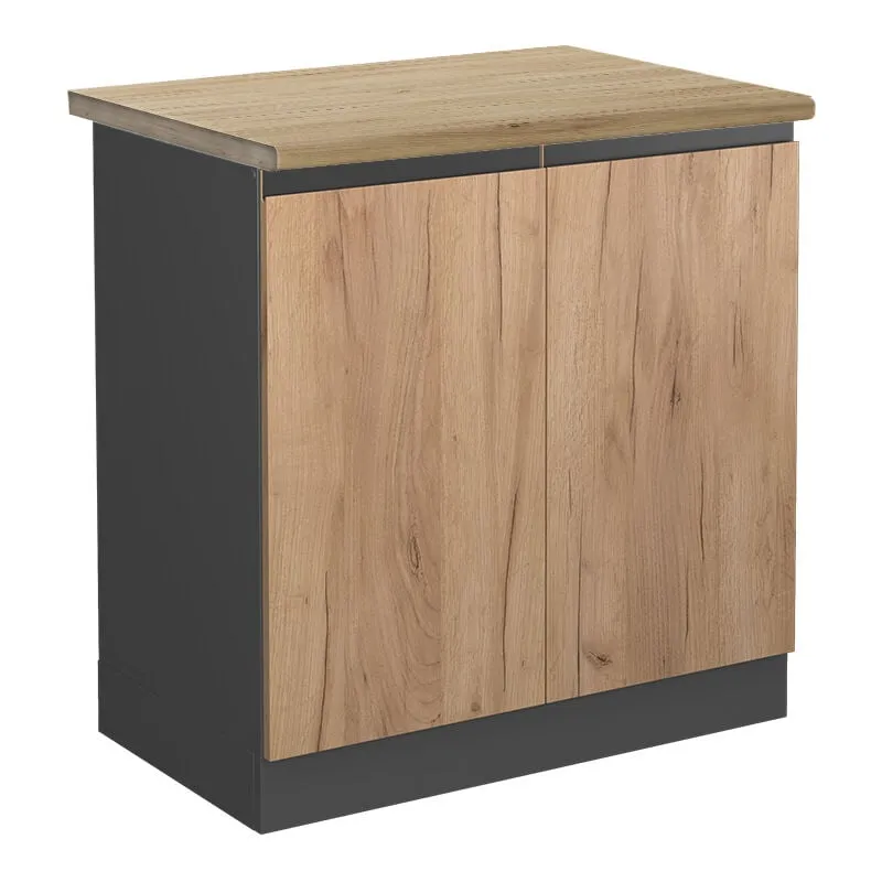  - Mobile lavello cucina R-Line, Quercia dorata, 80 cm , pl Rovere