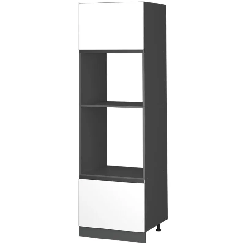  - Mobile cucina microonde R-Line, Bianco, 60 cm Forma a j