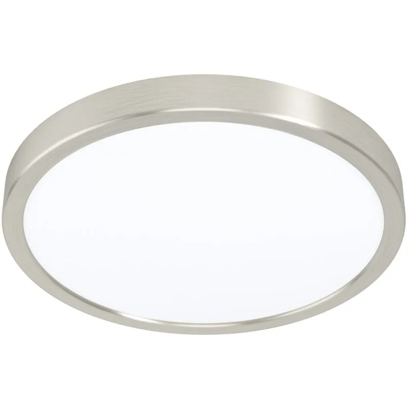 Plafoniera Moderna Fueva z In Alluminio Nichel Satinato Led Integrato 19,5W