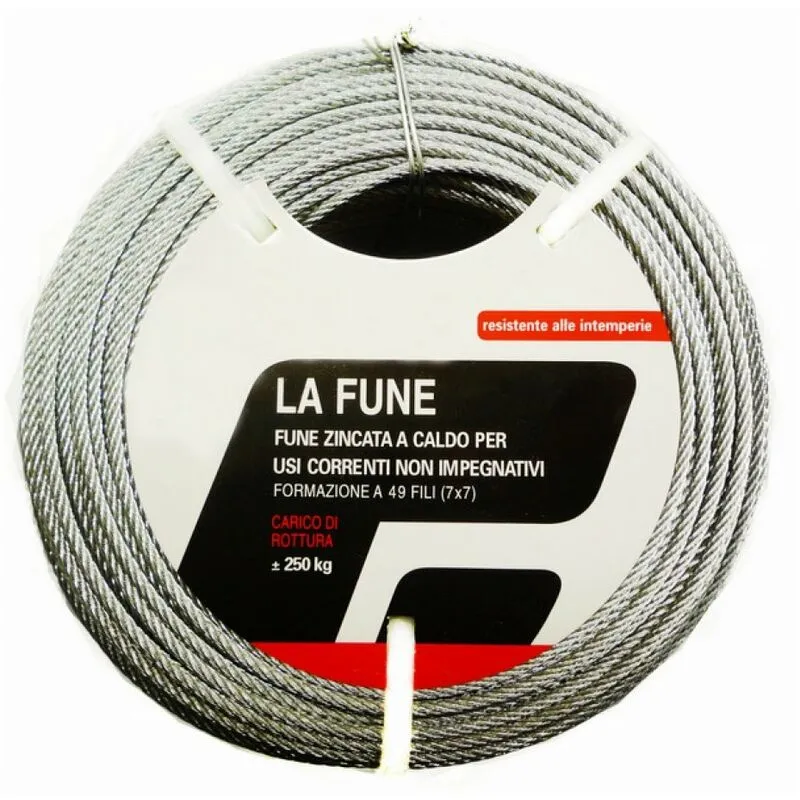  - Fune per Arganelli - Carico Massimo 250 kg - Ø1,8 mm x 9 metri