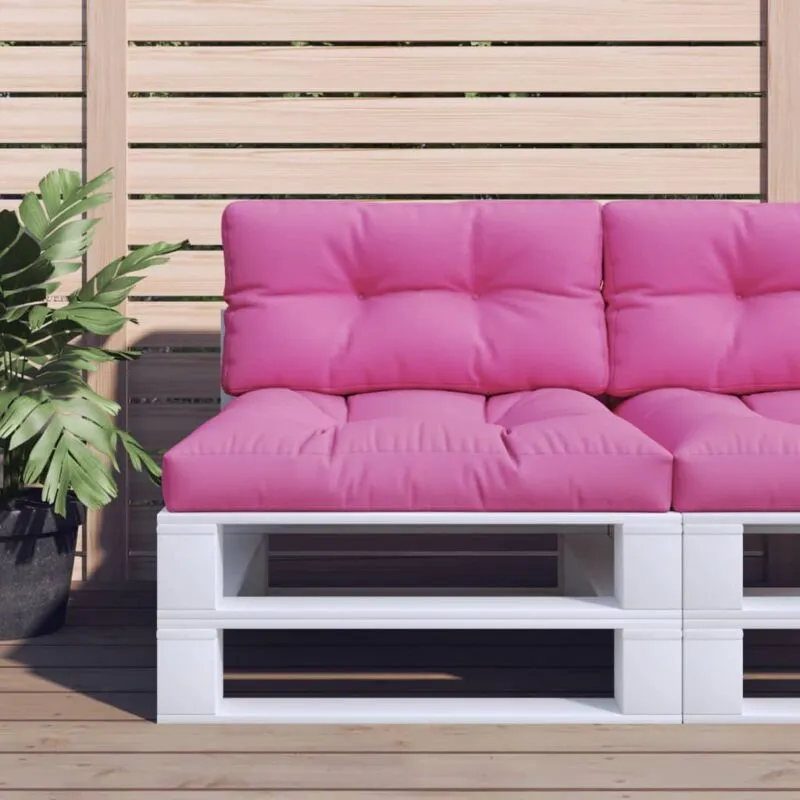 Prolenta Premium - Furniture Limited - Cuscini per Pallet 2 pz Rosa in Tessuto - Roze