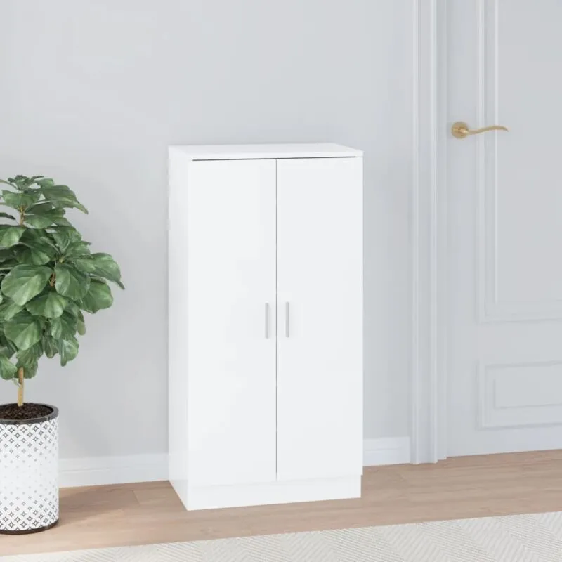 Prolenta Premium - Furniture Limited - Scarpiera Bianco Lucido 55x35x108 cm in Legno