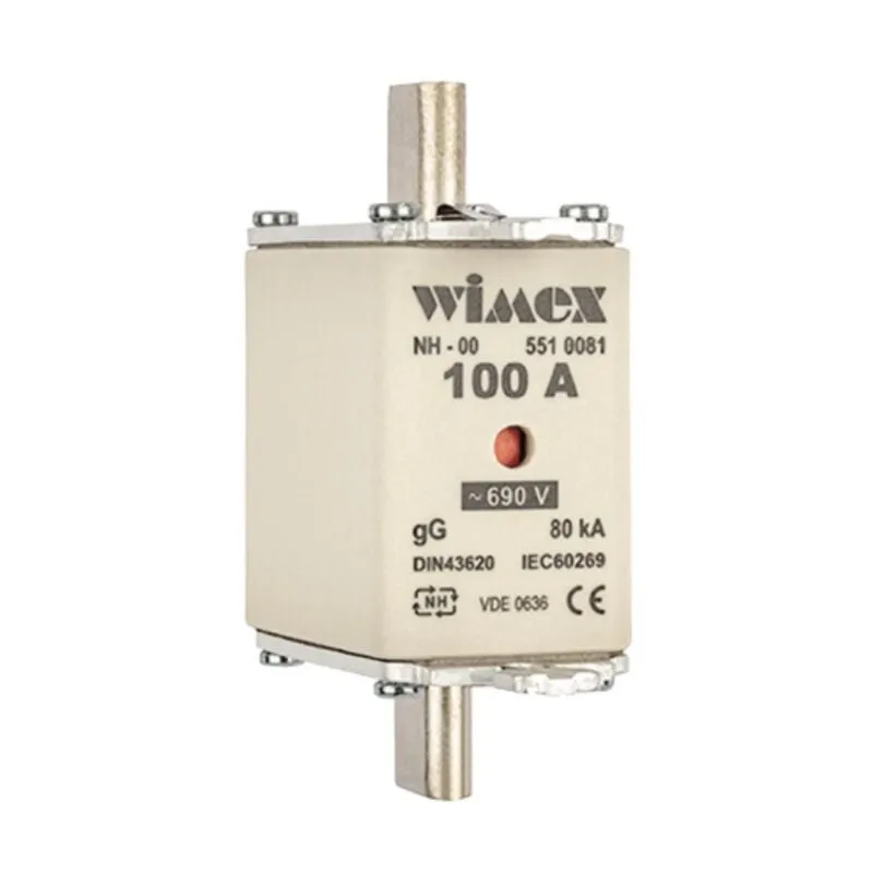 Fusibile nh 000, intervento ritardato, 690V 6A, impiego gG Wimex 5510006