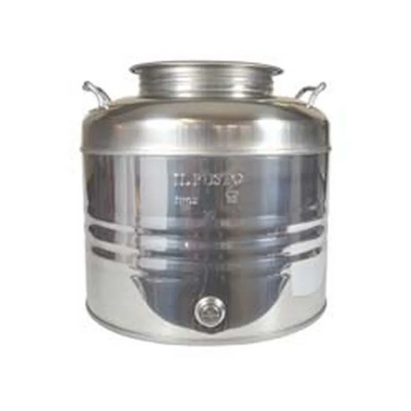 Fusto inox per olio graffato LT.20 - MM.310X332H.