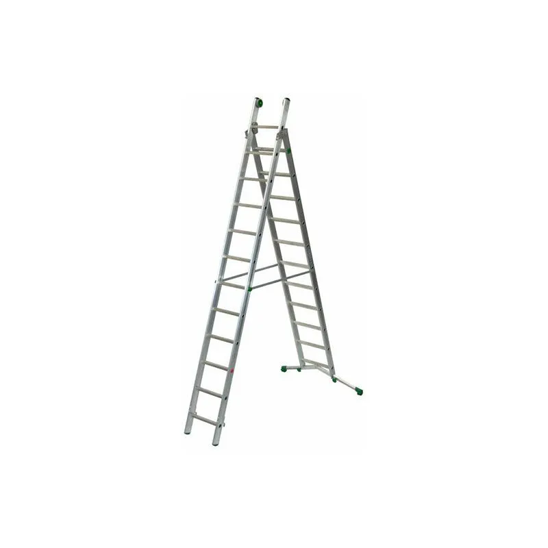 Scala zoppa componibile 2 tronchi. Altezza raggiungibile fino a 5.10m - P260-2