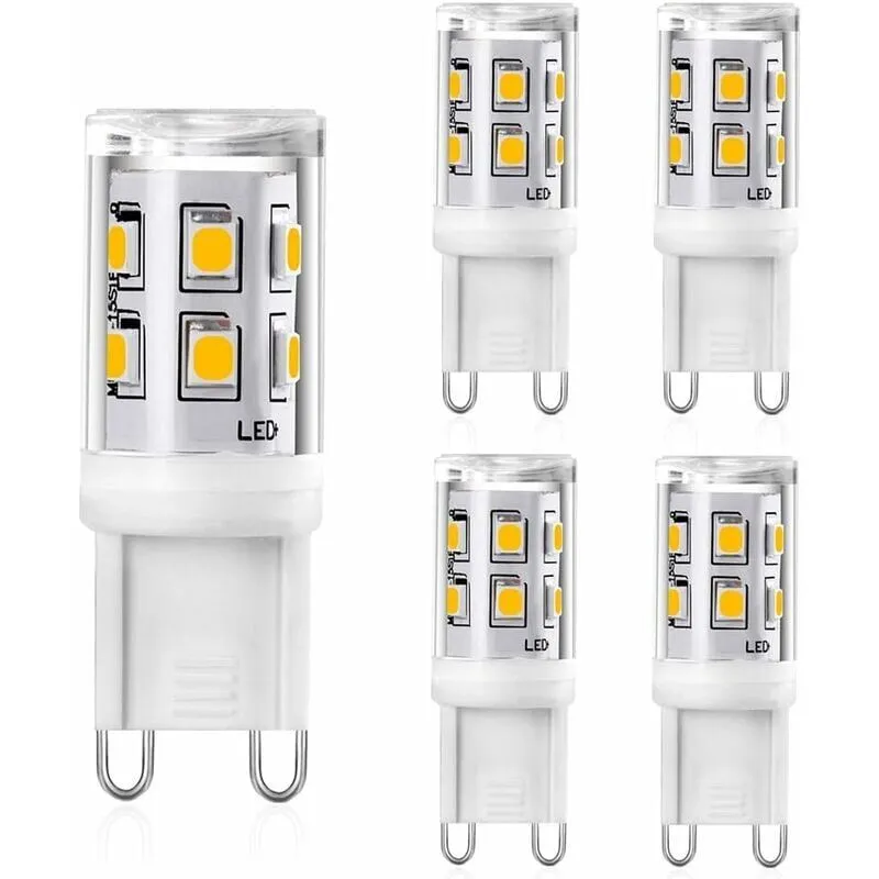 Alovez - Lampada G9 led 2W, 20W 25W G9 equivalente alogena, 200lm Bianco caldo 3000K Lampadina led G9, cri 80, Angolo di 360 gradi, ca 220-240V, Non