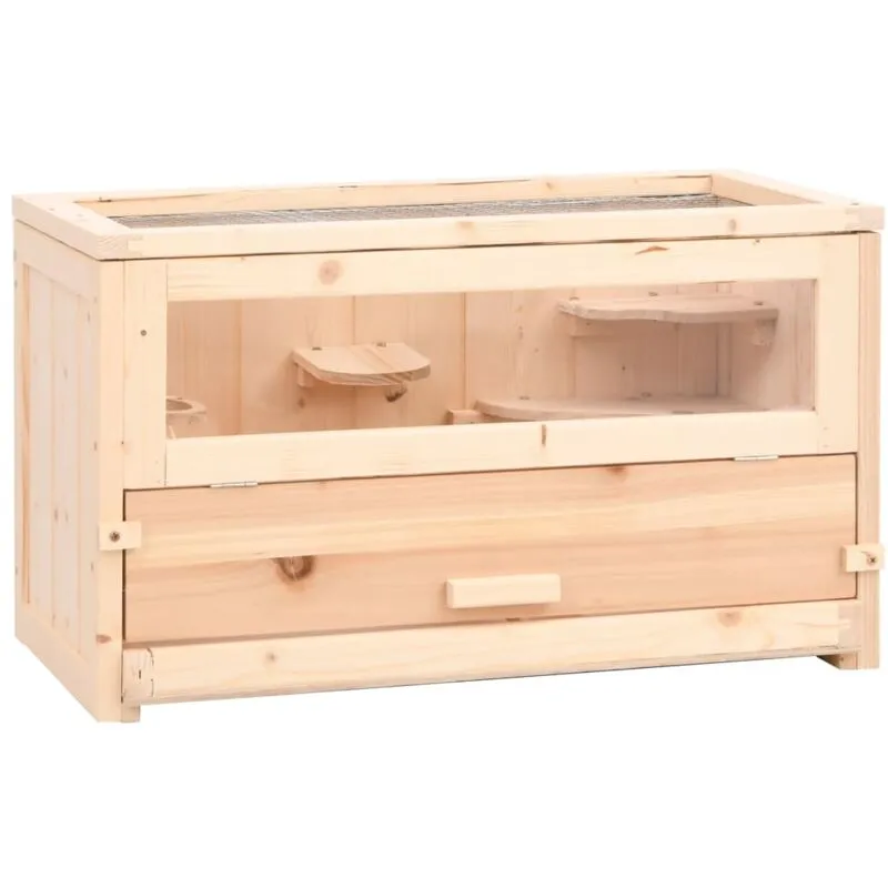 Vidaxl - Gabbia per Criceti 60x30x35 cm in Legno Massello di Abete