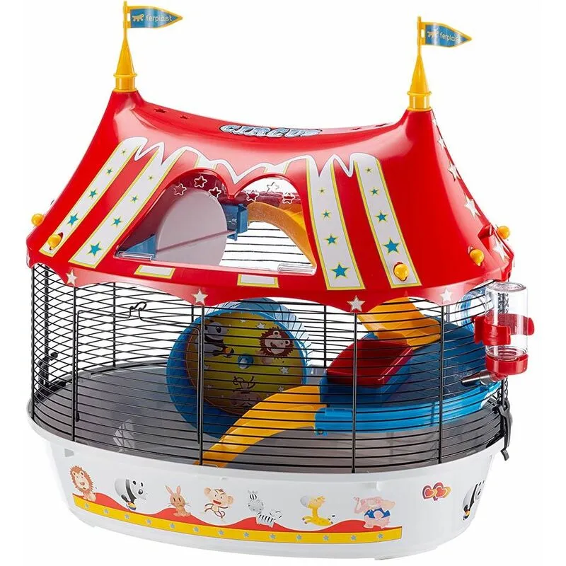 Circus fun Gabbia per criceti e piccoli roditori . Variante circus fun - Misure: 49.5 x 34 x h 42.5 cm - - Ferplast