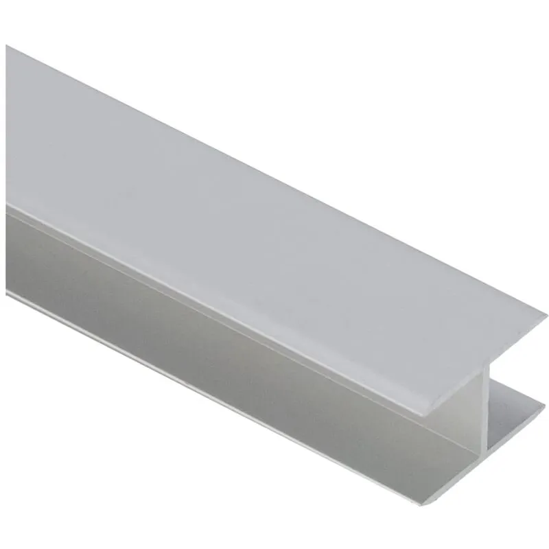 Alberts - 030814 Profilo ad h autobloccante alluminio, anodizzato argento 1000 x 19,5 x 30 mm