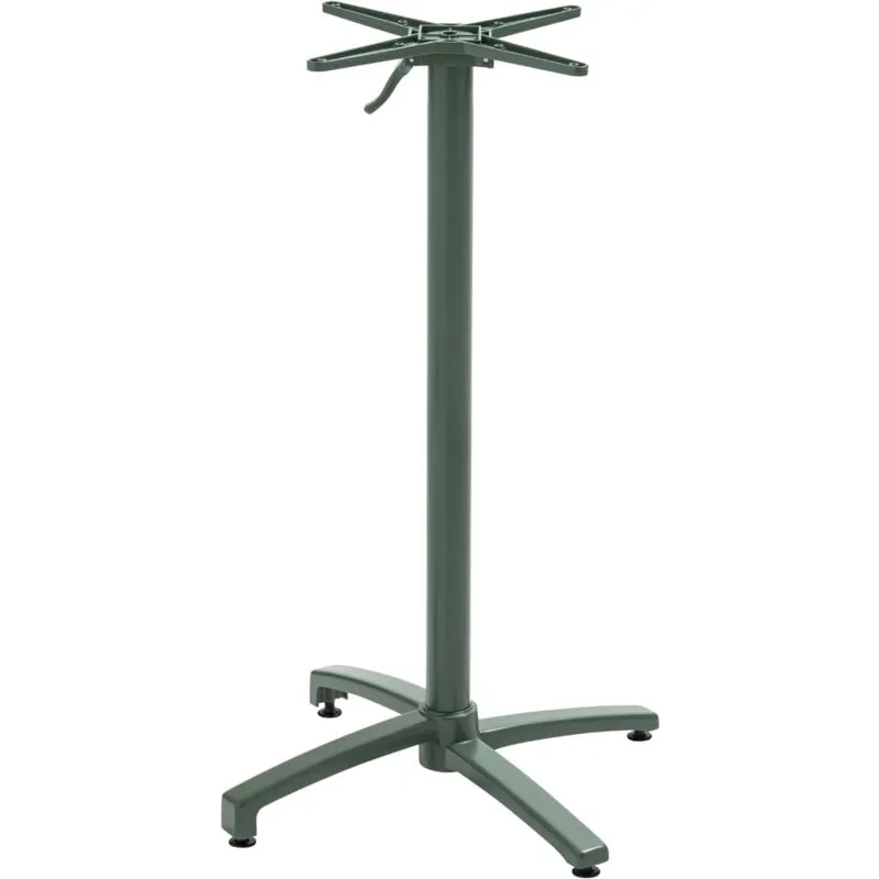 Oviala - Gamba da tavolo con sistema basculante 108 cm in alluminio verde scuro