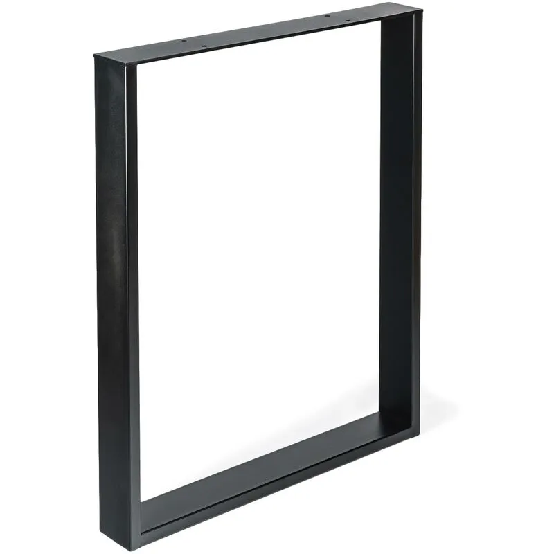 Gamba quadrata per mobili Stile funzionale Realizzato in acciaio Finitura poro nero Progetti di restauro fai-da-te Misure 58080712mm Altezza: 71,2 cm