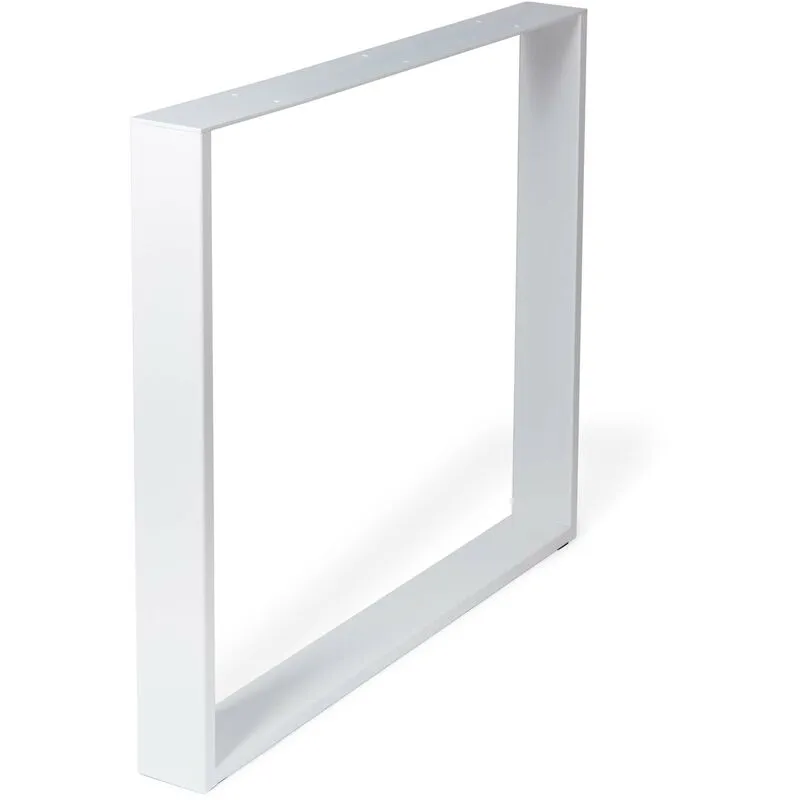 Gamba quadrata per mobili Stile funzionale Realizzato in acciaio Finitura bianco poro Progetti di restauro fai-da-te Misure 78080712mm Altezza: 71,2