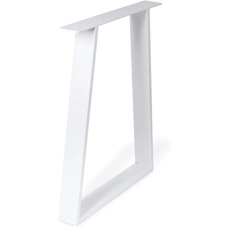 Gamba a trapezio per mobili Stile funzionale Realizzato in acciaio Finitura bianco poro Progetti di restauro fai-da-te Misure 58080712mm Altezza: