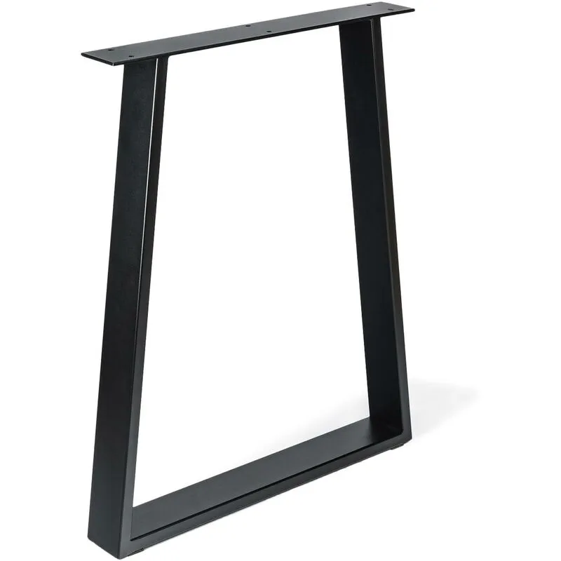 Gamba a trapezio per mobili Stile funzionale Realizzato in acciaio Finitura poro nero Progetti di restauro fai-da-te Misure 58080712mm Altezza: 71,2