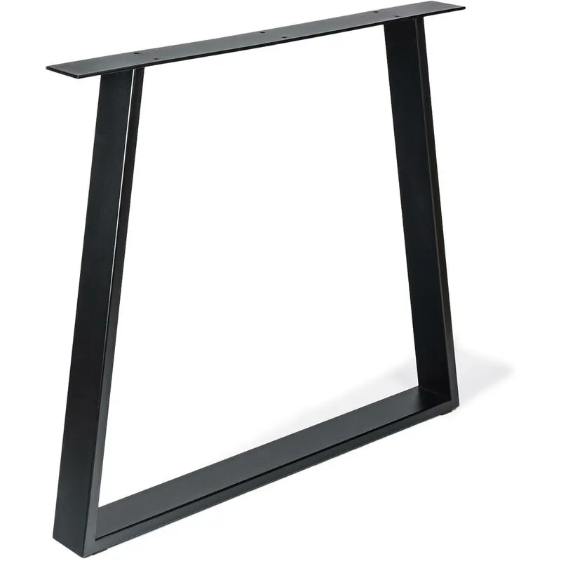 Gamba a trapezio per mobili Stile funzionale Realizzato in acciaio Finitura poro nero Progetti di restauro fai-da-te Misure 78080712mm Altezza: 71,2