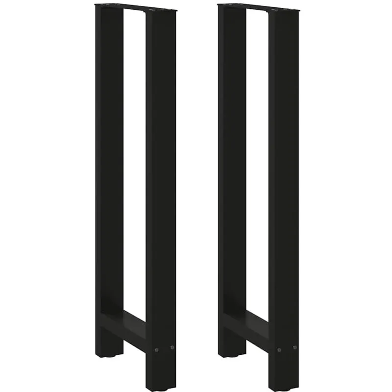 Vidaxl - Gambe per Tavolino Nero 2 pz 40x(110-111) cm Acciaio