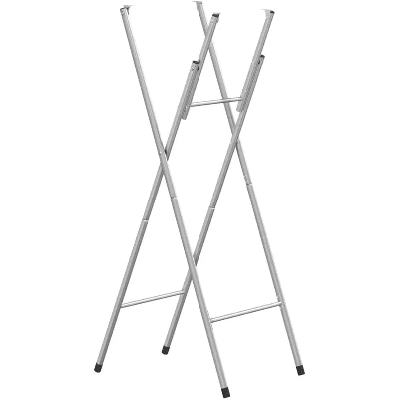 Torana - Gambe Pieghevoli per Tavolo da Bar Argento 45x53x108 cm Acciaio