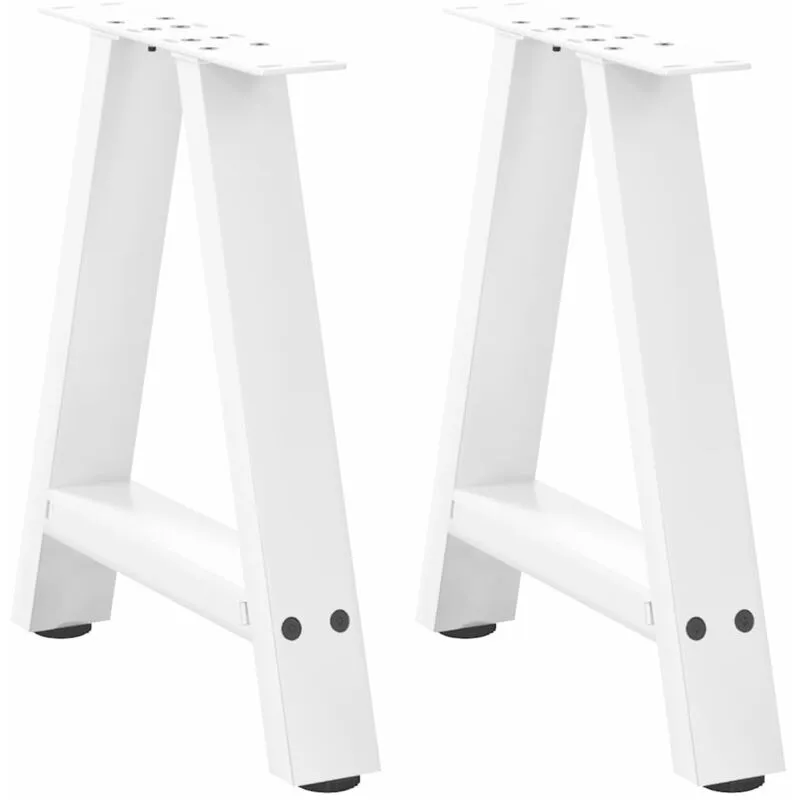 Vidaxl - Gambe Tavolino da Caff� a a 2 pz Bianco 38x(42-43) cm Acciaio