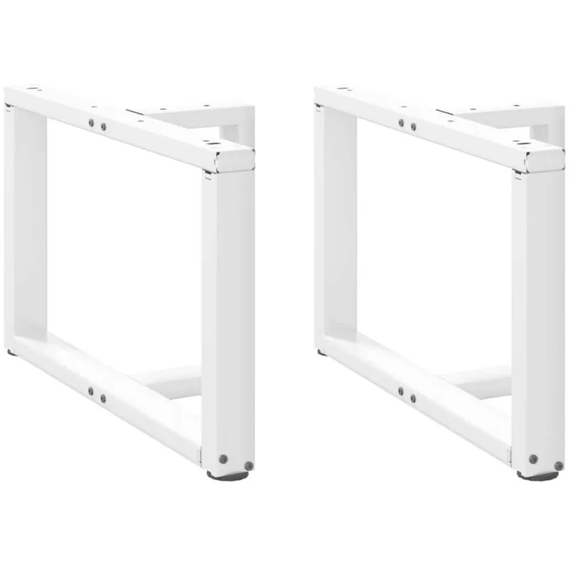 Vidaxl - Gambe Tavolino da Caff� a t 2 pz Bianco 60x25x(42-43)cm Acciaio